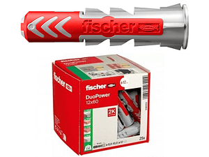 25 Un. Bucha Nylon DuoPower Ø12mm x 60mm 538243 FISCHER 