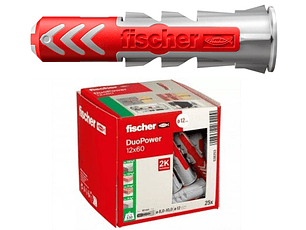 25 Un. Bucha Nylon DuoPower Ø12mm x 60mm 538243 FISCHER 