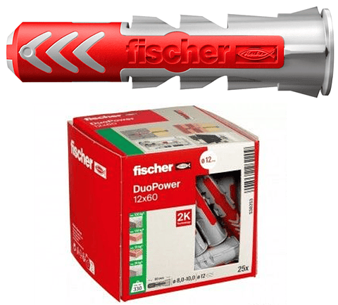 25 Un. Bucha Nylon DuoPower Ø12mm x 60mm 538243 FISCHER 