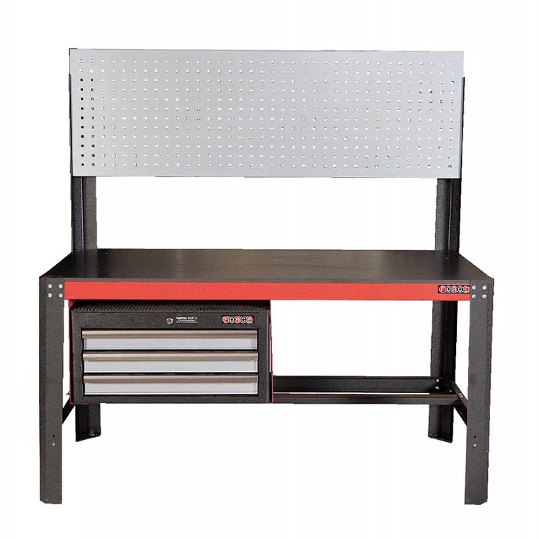 Bancada de Trabalho 1560mm com 3 gavetas e Painel 50253 FORCE 1