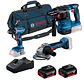 Conjunto Aparafusadora GSR 18V-45 + Rebarbadora GWS 18V-8 (125) + Martelo GBH 18V-22 + 2 Baterias 18V 4.0Ah PRIMEKIT BOSCH - Miniatura 1