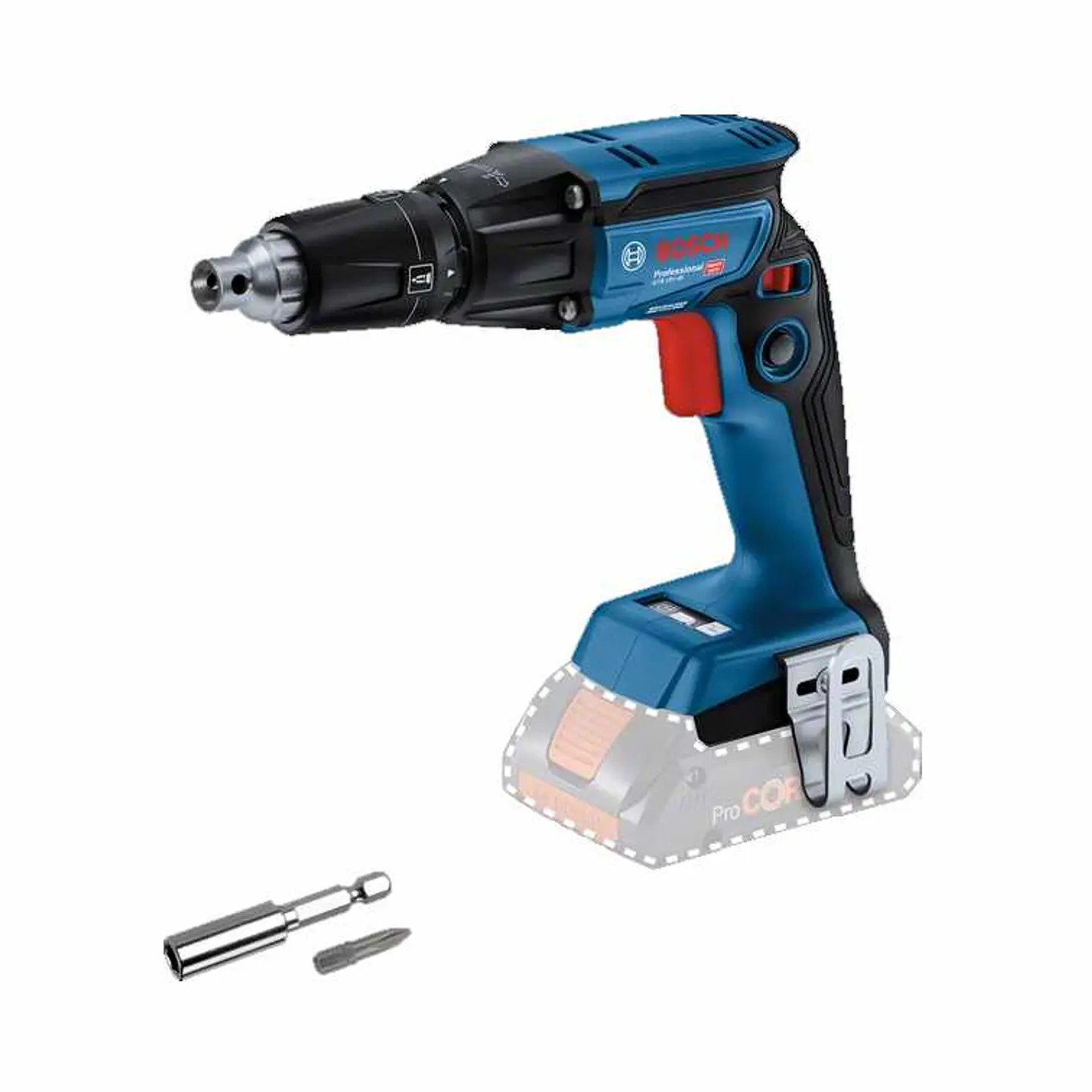Conjunto Aparafusadora pladur GTB 18V-45 + Rebarbadora GWS 18V-8 (125) + Martelo GBH 18V-22 + 2 Baterias 18V 4.0Ah PRIMEKIT BOSCH 3