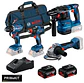 Conjunto Aparafusadora GSR 18V-45 + Aparafusadora impacto GDX 18V-200 + Rebarbadora GWS 18V-8 (125) + Martelo GBH 18V-22 + 2 Baterias 18V 4.0Ah PRIMEKIT BOSCH - Thumbnail 2