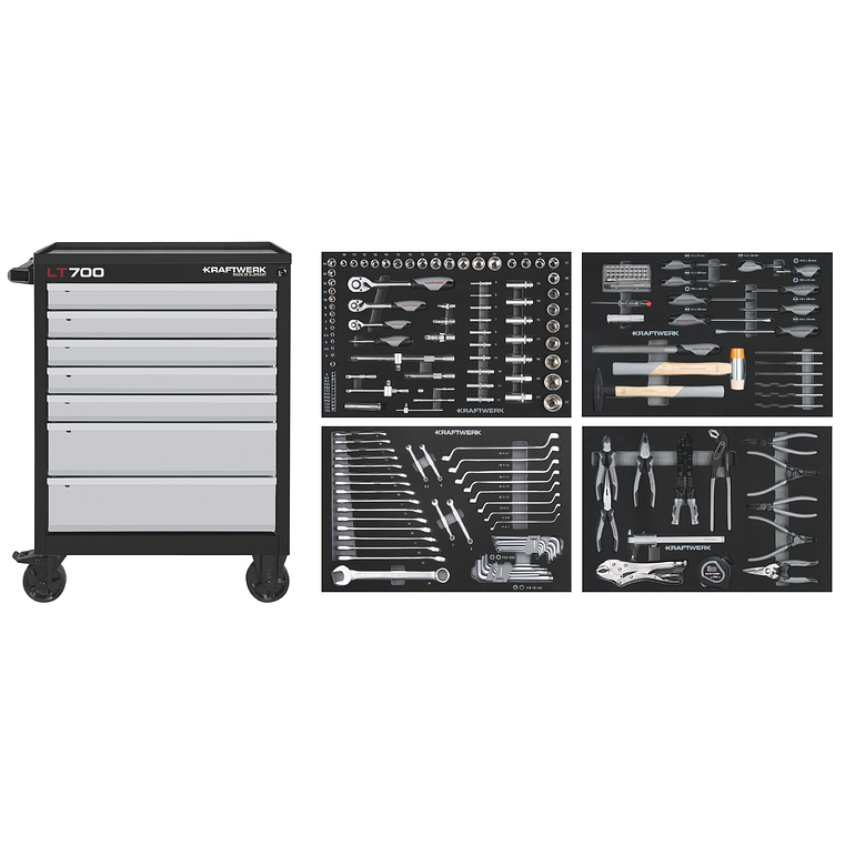 Carro de Ferramentas 7 Gavetas com 194 Peças LT LINE LT700 KW101.107.200-4 KRAFTWERK 1