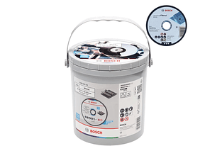 Balde com 100 discos de corte Standard for metal 125 x 1mm BOSCH