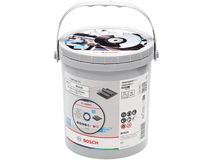 Balde com 100 discos de corte Standard for metal 115 x 1mm BOSCH