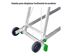 Escada de Alumínio de Armazém com Plataforma e Rodas ES-SM ESCALIBUR BY FARAONE