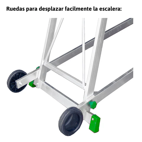 Escada de Alumínio de Armazém com Plataforma e Rodas ES-SM ESCALIBUR BY FARAONE