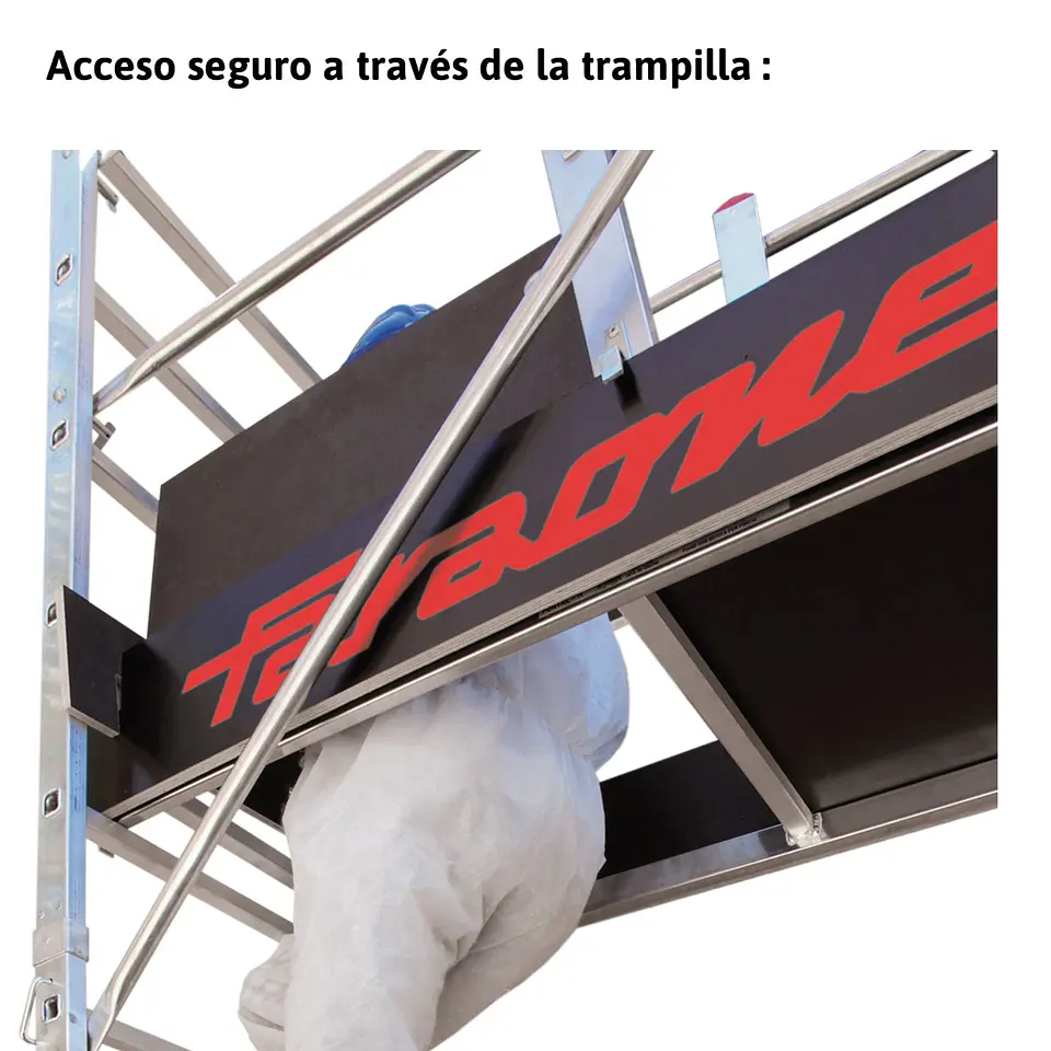 Andaime de Alumínio Extensível com Corda 1.600X800 mm RAPIDO160-S FARAONE 4