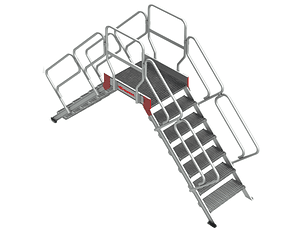 Escada de Ponte em Alumínio com Plataforma de Tramex SP-T FARAONE