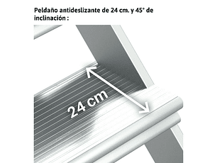 Escada de Ponte em Alumínio com Plataforma a 45º SP45 FARAONE