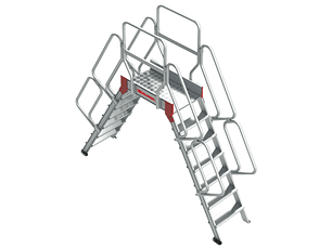 Escada de Ponte em Alumínio com Plataforma a 60º SP60 FARAONE
