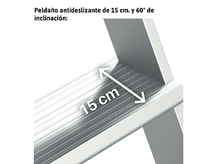 Escada de Ponte em Alumínio com Plataforma a 60º SP60 FARAONE