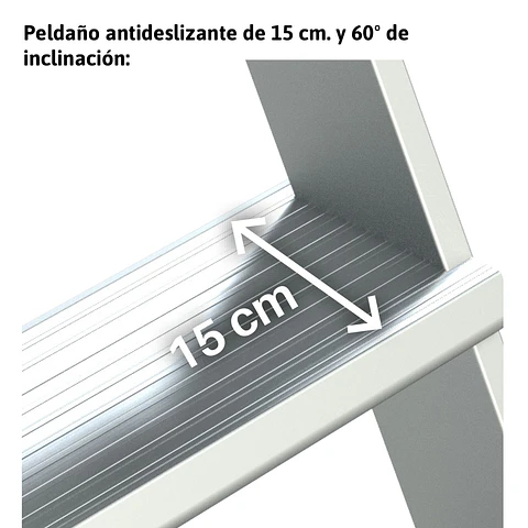 Escada de Ponte em Alumínio com Plataforma a 60º SP60 FARAONE