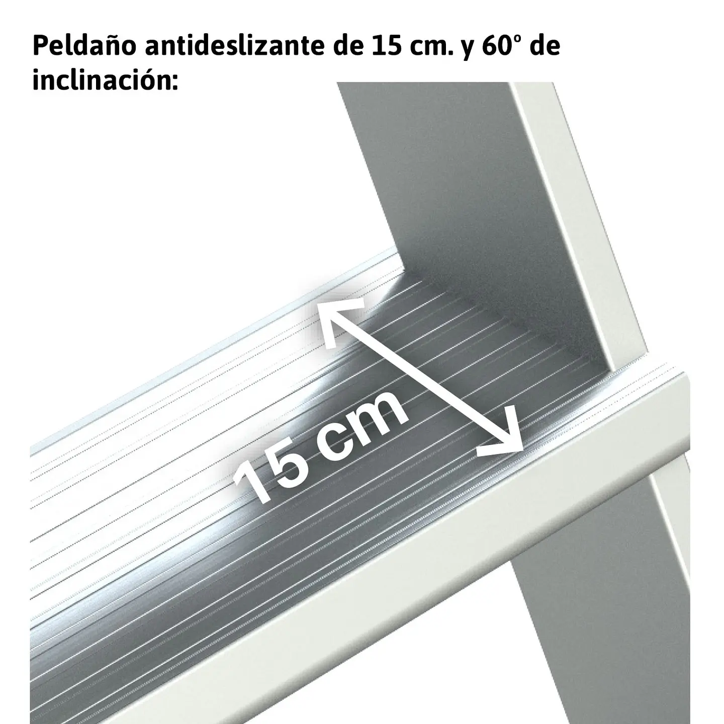 Escada de Ponte em Alumínio com Plataforma a 60º SP60 FARAONE 2