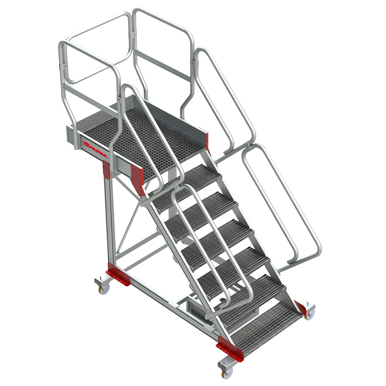 Escada de Alumínio com Cantiléver Tramex e Rodas SB-T FARAONE 1