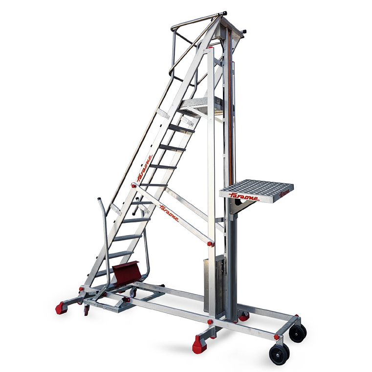 Escada de Alumínio com Plataforma e Superfície de Carga Elétrica PICK FARAONE 1