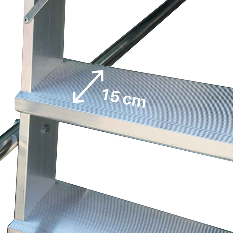 Escada de Alumínio com Plataforma e Superfície de Carga Elétrica PICK FARAONE 4