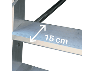 Escada de Alumínio de Armazém com Plataforma e Rodas SMTS FARAONE