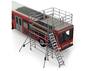 Escada de Alumínio com Plataforma para Camiões e Autocarros TSA-AB/3 FARAONE