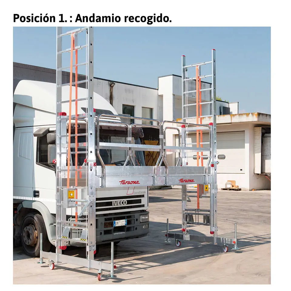 Andaime de Alumínio Especial para Oficinas de Camiões e Autocarros TSA320 FARAONE 3