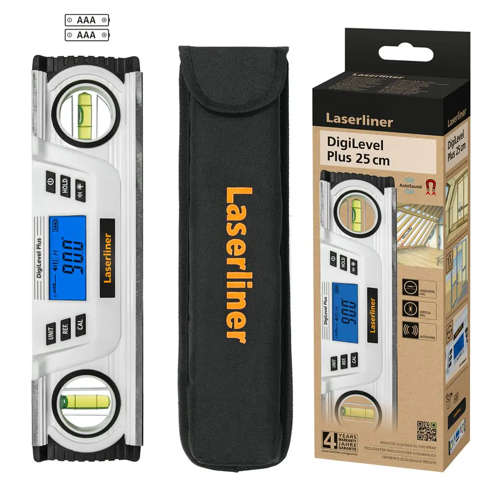 Nível Digital Magnetico Eletrónico 250mm DigiLevel Plus 25 LASERLINER 2