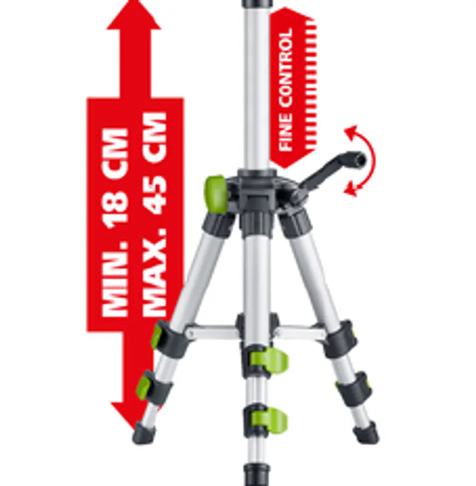 Nível Laser 2 Linhas Verde com Tripé EasyCross-Laser Work Set LASERLINER 4