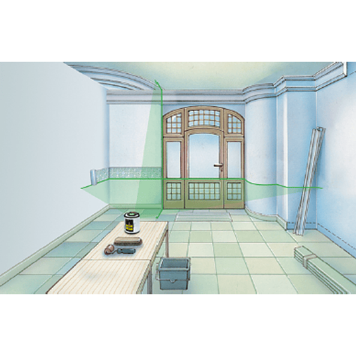 Nível Laser 2 Linhas Verde com Tripé EasyCross-Laser Work Set LASERLINER 5