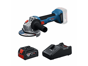 Rebarbadora sem fio GWS 18V-8 (125) + 1 Bateria 18V 4.0Ah + Carregador SoloPOWER PACK BOSCH