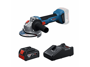 Rebarbadora sem fio GWS 18V-8 (125) + 1 Bateria 18V 4.0Ah + Carregador SoloPOWER PACK BOSCH