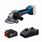 Rebarbadora sem fio GWS 18V-8 (125) + 1 Bateria 18V 4.0Ah + Carregador SoloPOWER PACK BOSCH - Thumbnail 1