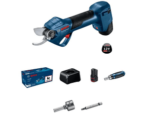 Tesoura de jardim sem fio GGP 12V-25 + 2 baterias 12V 3.0Ah BOSCH