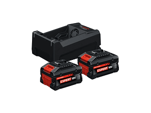 Conjunto 2 baterias 18V 5.5 Ah EXPERT EXBA18V-55 + carregador GAL12V/18V-80 BOSCH