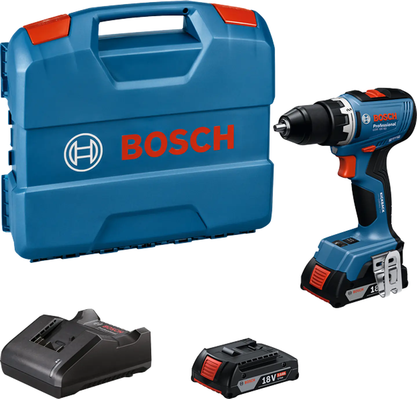 Aparafusadora/Berbequim sem fio GSR 18V-65 + 2 Baterias 18V 2.0Ah BOSCH 2