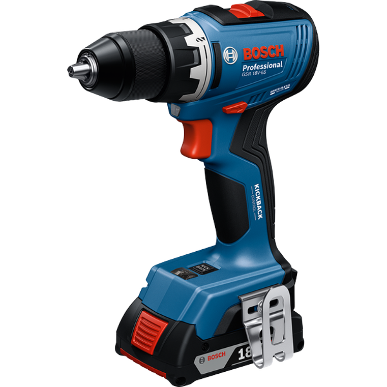 Aparafusadora/Berbequim sem fio GSR 18V-65 + 2 Baterias 18V 2.0Ah BOSCH 3