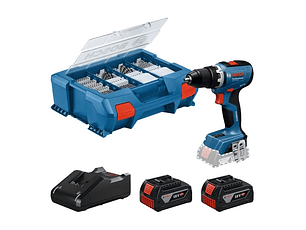 Aparafusadora/Berbequim sem fio GSR 18V-65 + 2 Baterias 18V 4.0Ah + 82 Acessórios BOSCH