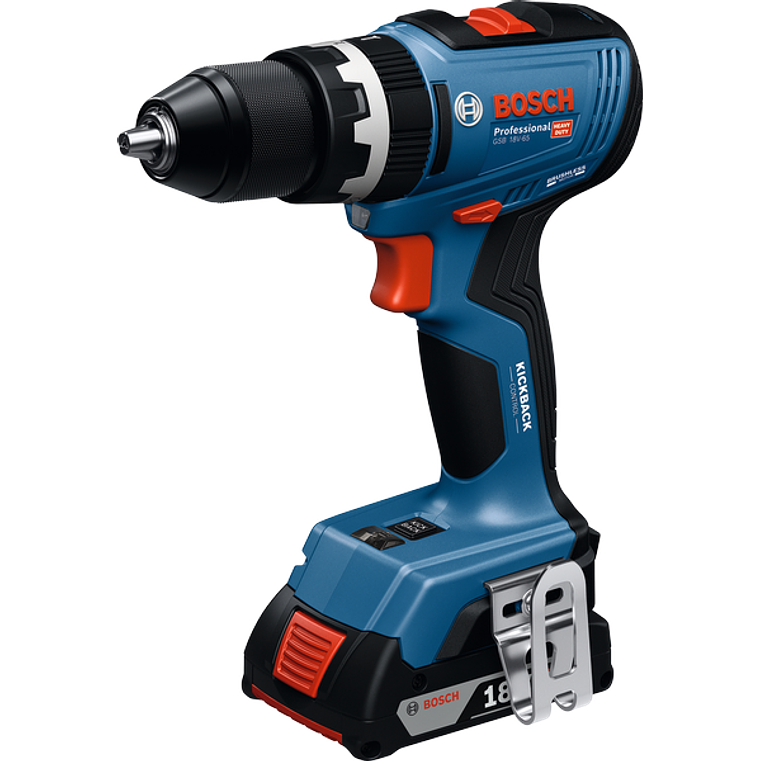 Aparafusadora/Berbequim com percussão sem fio GSB 18V-65 + Mala L-BOXX BOSCH 2