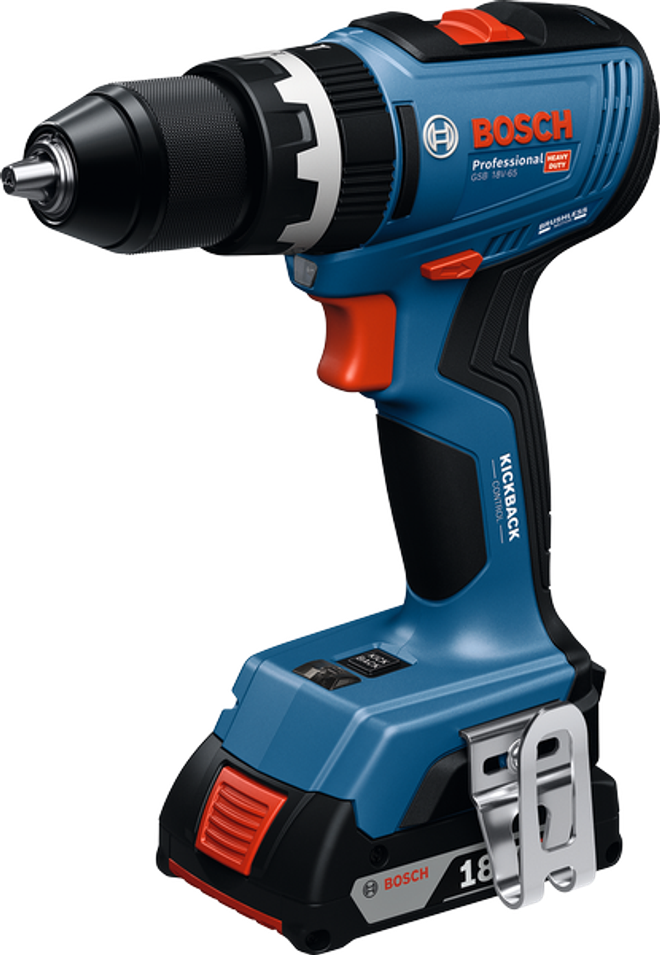 Aparafusadora/Berbequim com percussão sem fio GSB 18V-65 + 2 Baterias 18V 5.0Ah BOSCH 2