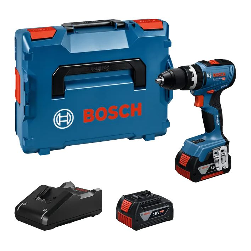 Aparafusadora/Berbequim com percussão sem fio GSB 18V-65 + 2 Baterias 18V 5.0Ah BOSCH 1