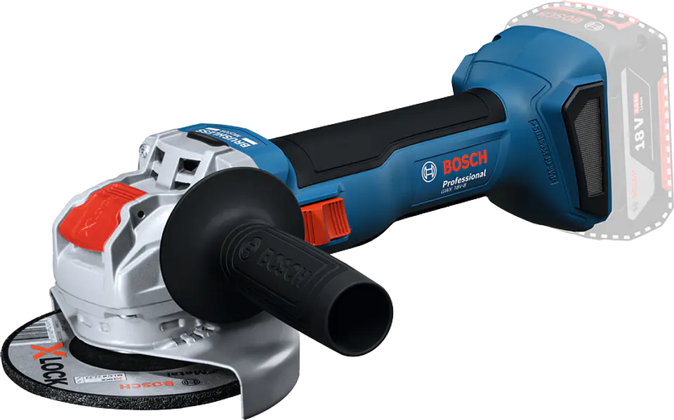 Rebarbadora sem fio X-LOCK GWS 18V-8 (125) + Mala L-BOXX BOSCH 2