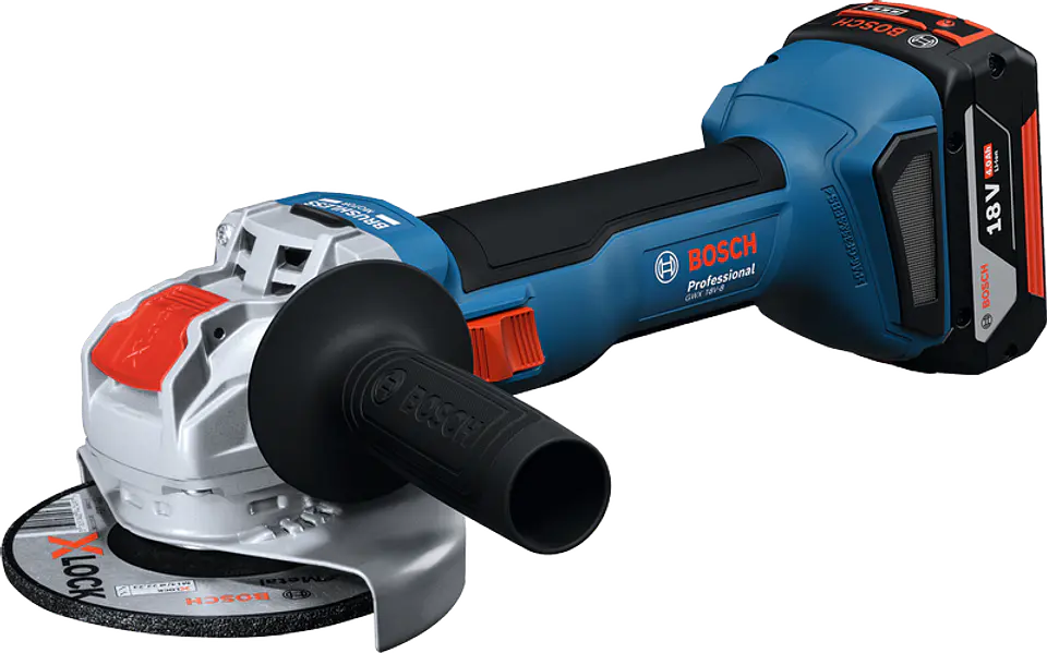 Rebarbadora sem fio X-LOCK GWS 18V-8 (125) + 2 Baterias 18V 4.0Ah BOSCH 2