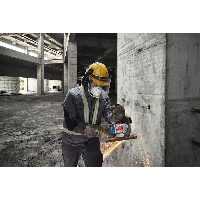 Rebarbadora com regulador de rotações sem fio X-LOCK GWS 18V-11 S (125) + L-BOXX BOSCH 4