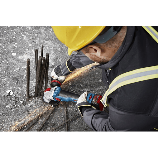 Rebarbadora com regulador de rotações sem fio X-LOCK GWS 18V-11 S (125) + L-BOXX BOSCH 5