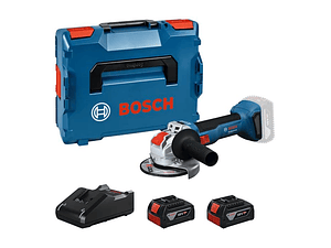 Rebarbadora sem fio X-LOCK GWS 18V-8 (125) + 2 Baterias 18V 4.0Ah BOSCH