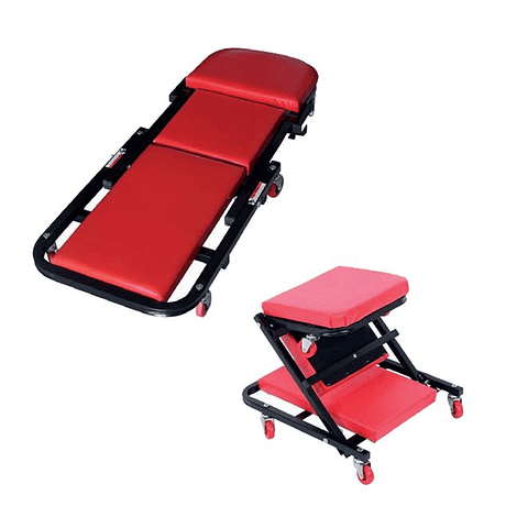 Estrado de mecânico dobrável com rodas 2 em 1 HFM21 HEAVYWARE