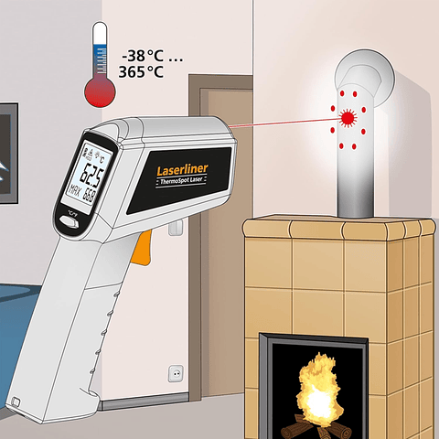 Termómetro para superfícies sem contacto ThermoSpot Laser LASERLINER