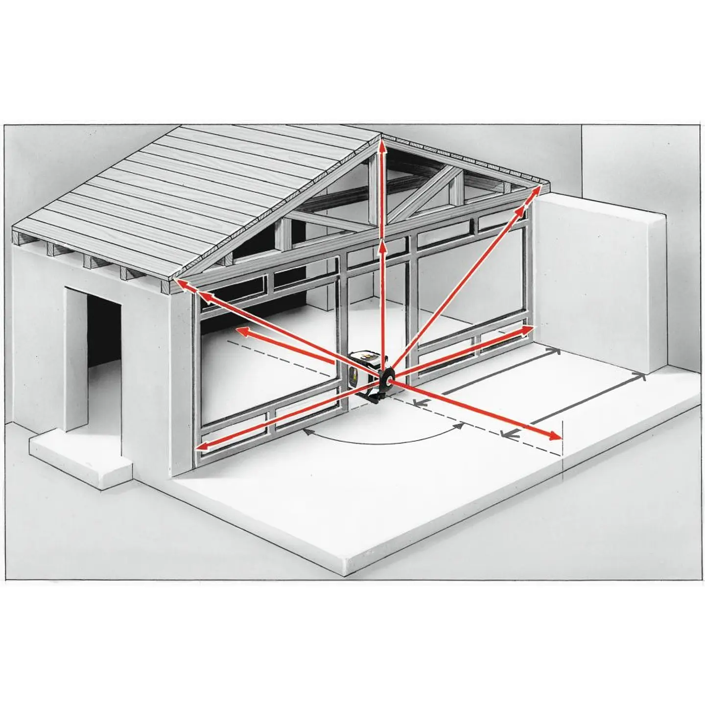 Nivel Laser rotativo de linhas vermelhas Cubus 210 S Set 150 cm LASERLINER 7