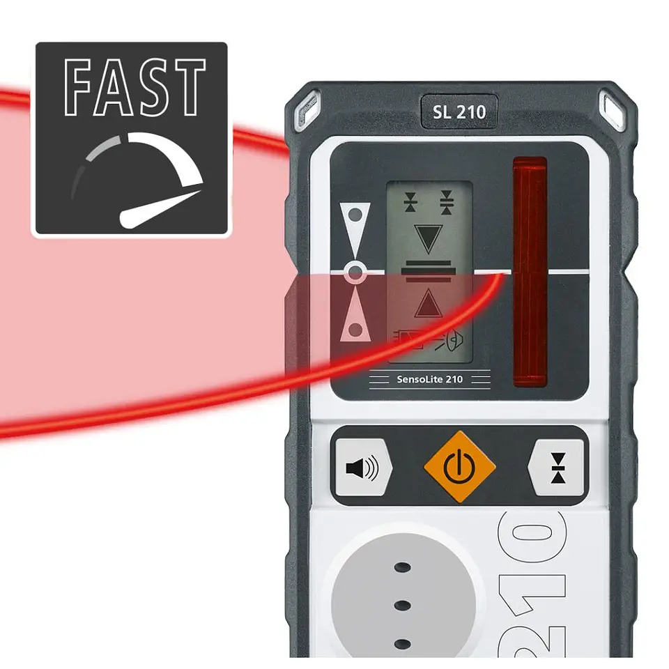 Nivel Laser rotativo de linhas vermelhas Cubus 210 S Set 150 cm LASERLINER 10