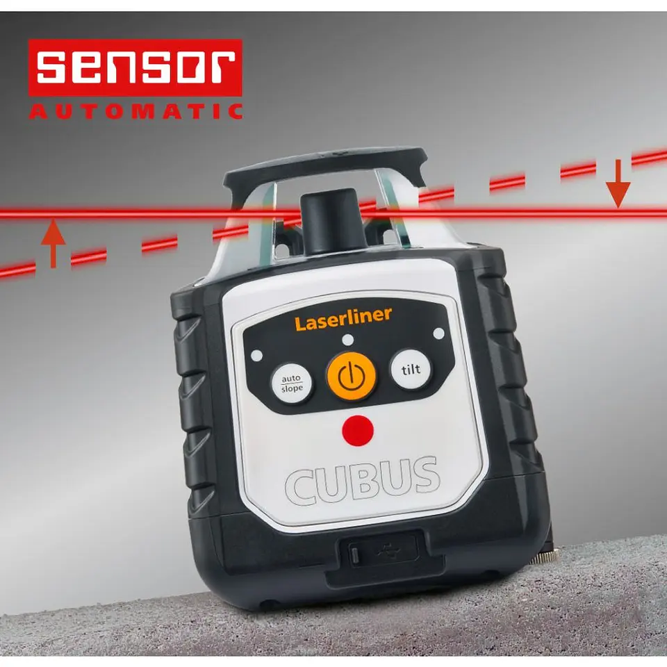 Nivel Laser rotativo de linhas vermelhas Cubus 210 S Set 150 cm LASERLINER 13
