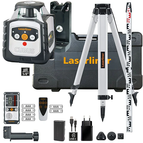 Nivel Laser rotativo de linhas vermelhas Cubus 210 S Set 150 cm LASERLINER